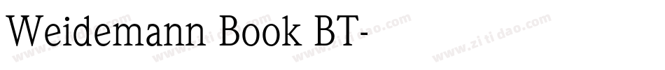 Weidemann Book BT字体转换